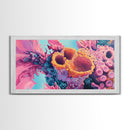 Abstract Coral, pink abstract art, ocean painting, marine life art, contemporary art, blue and green wall art, Canvas Print
