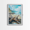 Beach, coastal painting, ocean painting, landscape painting, framed canvas print, lake Tahoe art, nautical wall art, beach house decor