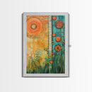 Sun and Nature, Botanical Prints, Sacred Geometry Wall Art, Moroccan Wall Art, Wabi Sabi Art, Canvas Print, Gift Idea