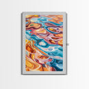 Abstract Swirls, Colorful Wall Art, Canvas Print, Geometric Art, Teal Wall Art, Whimsical Art, Psychedelic Painting, Modern Decor