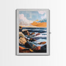 Stormy Coast, Moody Seascape, Canvas Print, Nautical Wall Art, Coastal Decor, Rustic Art, Ocean Painting, Gift Idea, Bedroom Art