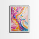 Fluid Art Painting, Psychedelic Wall Art, Colorful Abstract Art, Trippy Art, Bedroom Wall Art, Canvas Print, Swirl Paint Decor