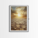 Golden Desert Sunrise Canvas Print, Southwest Wall Art, Nature Photography, Minimalist Landscape Art, Earthy Home Decor, Living Room Art