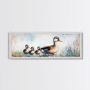 Mother Duck and Ducklings, Whimsical Farmhouse Animal Wall Art, Cute Baby Ducks Painting, Cozy Country Decor, Nursery Artwork