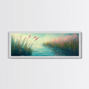 Tranquil Marsh Art Canvas Print Coastal Landscape Wall Decor Nature Inspired Painting Pastel Home Accent Bedroom or Bathroom Wall Art