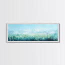 Dreamy Meadow Painting Framed Canvas Print - Soft Pastel Wildflower Art, Peaceful Nature Wall Decor, Bedroom BAesthetic, Gift Idea