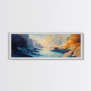 Print Ethereal Canyon Painting Misty River Landscape Wall Art Dreamy Nature Artwork Tranquil Modern Decor Bedroom