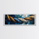 Nautical Rope Texture Canvas Print Abstract Coastal Wall Art, Ocean Inspired Painting, Rustic Nautical Decor, Beach House Wall Art