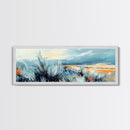 Wild Prairie Landscape Framed Canvas Print Rustic Nature Art, Modern Country Wall Decor, Warm Earth Tone Painting, Farmhouse Style