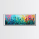 Abstract Seaweed Canvas Print Vibrant Coastal Wall Art, Ocean Inspired Decor, Modern Underwater Painting, Boho Home Accent