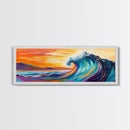Ocean Wave, Dynamic Seascape Painting, Surfer’s Paradise Art, Coastal Decor, Canvas Print, Living Room Artwork, Beach House Art