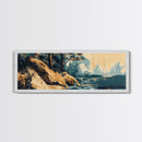 Coastal Landscape, Abstract Seascape, Textured Painting, Framed Canvas Print, Ocean Wall Art, Beach Decor, Living Room Art