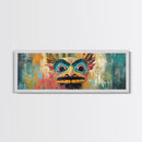 Tribal Mask, Vibrant Abstract, Bold Expressionism, Canvas Print, Boho Wall Art, Home Decor, Unique Artwork, Living Room Art