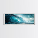 Turquoise Ocean Wave Canvas Print Coastal Photography Wall Art, Large Beach House Decor, Modern Living Room or Office Art, Gift Idea