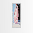 Flowing Dress, Elegant, Soft, Canvas Print, Feminine Art, Romantic Wall Decor, Modern Aesthetic, Pastel Minimalist Painting