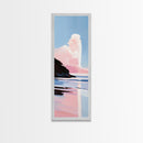 Pink Cloud, Dreamy Landscape, Soft Color Art, Aesthetic Sky, Boho Home Decor, Tranquil Seascape, Bedroom Wall Art, Framed Canvas Print