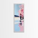 Cherry Blossom, Spring Landscape, Feminine Art, Nature Serenity, Japanese Garden, Pastel Aesthetic, Bedroom Wall Art, Framed Canvas Print