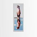 Otter Reflection, Wildlife Art, Nature Photography, Cute Animal, Minimalist Art, Boho Style, Unique Gift, Canvas Print