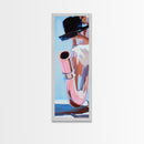 Saxophone, Jazz Music, Artistic Musician Art, Modern Wall Decor, Chic Abstract Painting, Music Room Accent, Framed Canvas Print