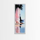 Ocean Cliff, Coastal Wall Art, Nautical Decor, Seascape Painting, Minimalist Beach Art, Serene Home Decor, Framed Canvas Print