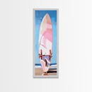 Surfboard Art, Beach Wall Decor, Coastal Living Print, Modern Summer Art, Minimalist Style, Framed Canvas Print, Ocean Lover Gift