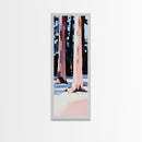 Tall Pines, Modern Forest Art, Coastal Landscape, Canvas Print, Nature Wall Art, Minimalist Home Decor, Earthy Tones, Office Wall Art