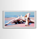 Driftwood Painting, Coastal Beach Art, Nautical Wall Decor, Ocean Aesthetic, Seaside Home Artwork, Rustic Coastal Canvas Print