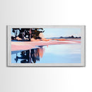 Lakeside Reflection, Serene Landscape Art, Nature Wall Print, Calm Waters Artwork, Zen Tranquility Decor, Office Canvas Print