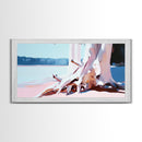 Lake Reflection, Tranquil Water, Nature Art, Peaceful Landscape, Forest Painting, Serene Aesthetic, Modern Minimalist, Canvas Print