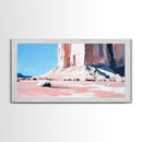 Desert Rock, Monument Valley, Southwestern Art, Minimalist Landscape, Earthy Wall Art, Rustic Home Decor, Framed Canvas Print, Modern Western