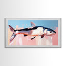 Floating Fish, Ocean Art, Underwater Canvas Print, Beach House Decor, Coastal Wall Art, Nature Inspired Art, Minimalist Wall Decor
