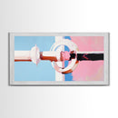 Geometric Door Handle, Modern Abstract Art, Minimalist Interior, Pastel Pink Decor, Clean Aesthetic, Canvas Print, Office Wall Art