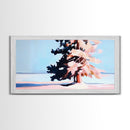 Winter Tree, Snowy Landscape, Framed Canvas Print, Minimalist Nature Art, Serene Wall Decor, Cozy Winter Aesthetic, Modern Wall Art