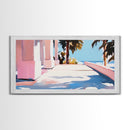 Palm Trees, Ocean View, Coastal Retreat, Canvas Print, Tropical Wall Art, Beach House Decor, Living Room Painting, Modern Minimalist Art