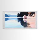Lake Reflection, Mountain Art, Serene Landscape, Nature Aesthetic, Canvas Print, Modern Wall Art, Peaceful Lake Scene, Minimalist Home Decor