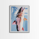 Fish, Realistic, Fishing Art, Lake House Decor, Wildlife Enthusiast Gift, Rustic Cabin Wall Art, Outdoor Theme, Framed Canvas Print