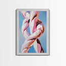 Twisted Form, Abstract Figure, Surreal Art, Modern Minimalist Style, Contemporary Wall Decor, Framed Canvas Print, Office Art