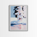 Winter Trees, Snow Covered Pines, Holiday Aesthetic, Cozy Christmas Wall Art, Frosty Forest Scene, Scandinavian Decor, Canvas Print