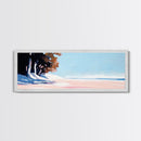 Tranquil Horizon, Minimalist Seascape, Coastal Escape, Soft Pastel Beach, Canvas Print, Relaxing Living Room Wall Art, Boho Decor