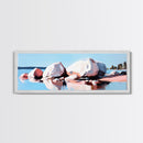 Large Rocks, Water Reflection, Serene Nature, Canvas Print, Minimalist Wall Art, Earthy Home Decor, Neutral Landscape, Modern Aesthetic