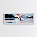 Ice Queen, Winter Wonderland, Feminine Adventure Art, Dreamy Arctic Scene, Fashion-Inspired Decor, Home Aesthetic, Framed Canvas Print