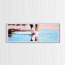 Water Walk, Reflection Art, Modern Coastal, Canvas Print, Beach Aesthetic Wall Art, Minimalist Water Painting, Soft Pastel Seaside Art