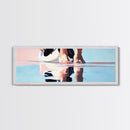 Soft Beach Reflection, Coastal Art, Minimalist Print, Pastel Wall Art, Boho Decor, Living Room Wall Art, Canvas Print, Summer Vibes