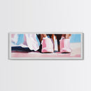 Pink Boots, Country Style, Rustic Western Art, Fashionable Cowgirl Print, Pastel Farmhouse Decor, Modern Boho Art, Bedroom Wall Print