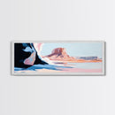 Desert Scene, Western Landscape, Minimalist Art, Framed Canvas Print, Modern Home Decor, Boho Wall Art, Office Wall Art, Nature Print