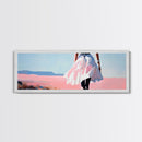 Flowing Dress, Beach Walk, Pastel Aesthetic, Dreamy Art, Canvas Print, Bedroom Wall Art, Feminine Home Decor, Soft Colors