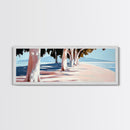 Tree Lined Path, Coastal Art, Scenic Landscape, Framed Canvas Print, Office Wall Art, Minimalist Nature Decor, Modern Impressionism