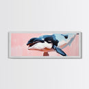 Orca Whale, Marine Life Art, Ocean Wall Decor, Animal Lover Gift, Coastal Home, Nautical Theme, Minimalist Design, Canvas Print