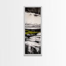 Black and White, Minimalist Landscape, Ocean View, Canvas Print, Modern Wall Art, Neutral Home Decor, Bedroom Artwork, Coastal Painting