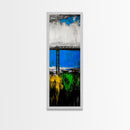 Bridge, Blue Water, Modern Abstract, Canvas Print, Contemporary Art, Urban Landscape, Minimalist Wall Art, Office Decor, Unique Home Art